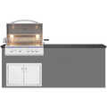 Complete Outdoor Kitchen Maui 92 Inch BBQ Island with Summerset Grill and Storage