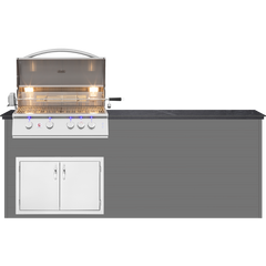 Complete Outdoor Kitchen Maui 92 Inch BBQ Island with Summerset Grill and Storage
