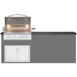 Complete Outdoor Kitchen Maui 92 Inch BBQ Island with Summerset Grill and Storage