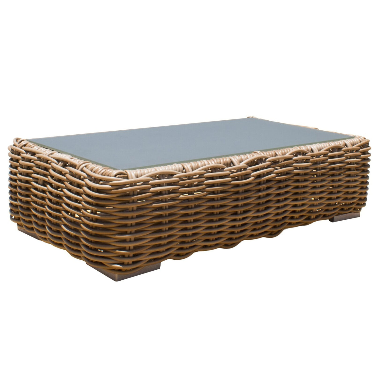 Panama Jack Cancun Coffee Table with Grey Tempered Glass PJO-2501-HON-CT - BetterPatio.com