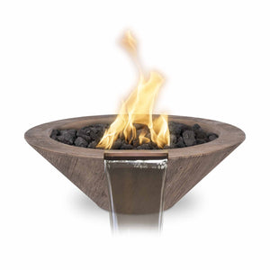The Outdoor Plus 24" Cazo Wood Grain Fire and Water Bowl