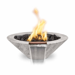 The Outdoor Plus 24" Cazo Wood Grain Fire and Water Bowl