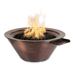 The Outdoor Plus 24" Cazo Hammered Copper Fire & Water Bowl