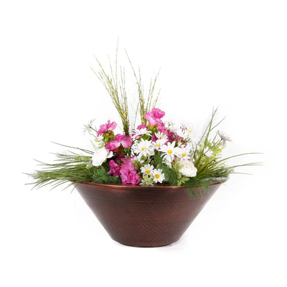 The Outdoor Plus 24" Cazo Hammered Copper Planter Bowl