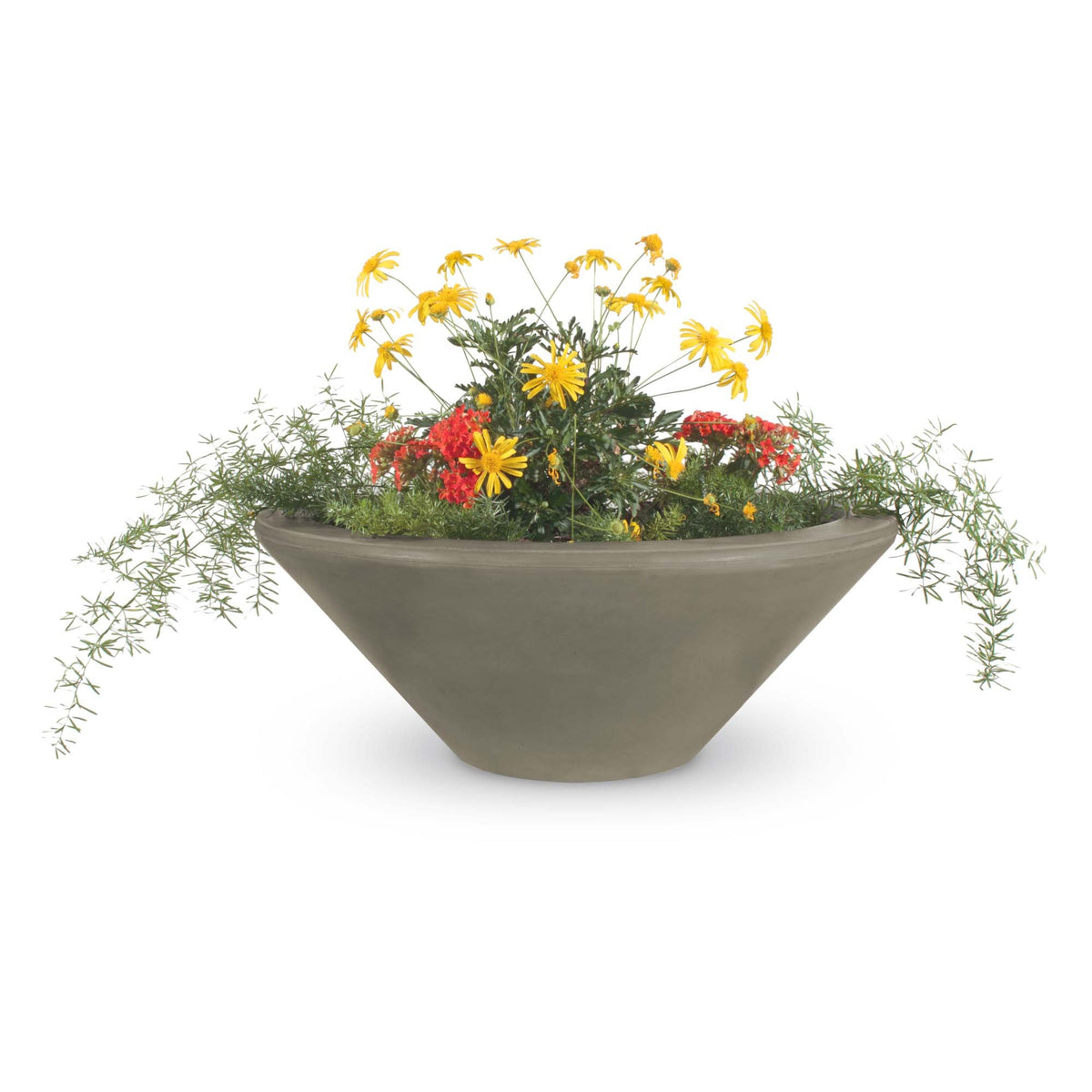 The Outdoor Plus 24&quot; Cazo GFRC Planter Bowl