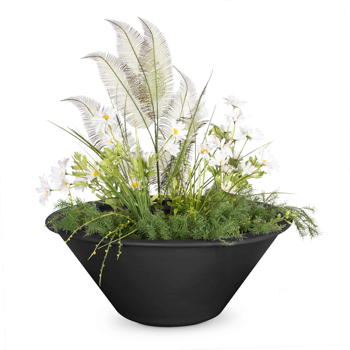 The Outdoor Plus 30&quot; Cazo Powder Coated Planter Bowl