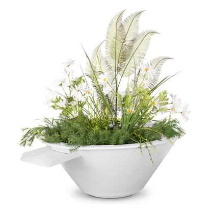 The Outdoor Plus 30" Cazo Powder Coated Planter with Water Bowl
