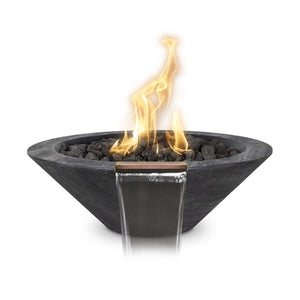 The Outdoor Plus 32" Cazo Wood Grain Fire and Water Bowl