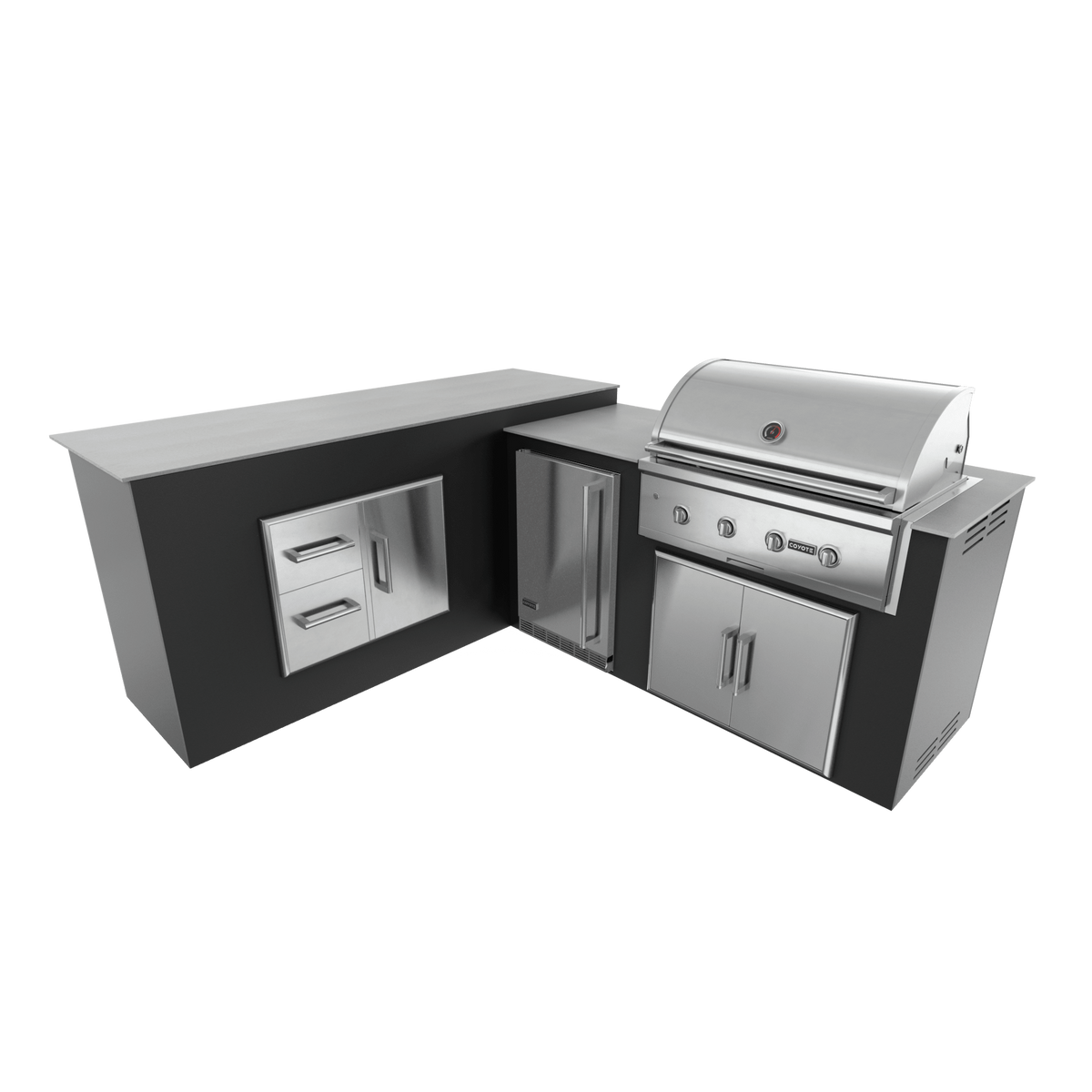 Pitch Black, Double Access Doors - Left, 36" Coyote C Series Grill - Liquid Propane, 36" Coyote C Series Grill - Natural Gas