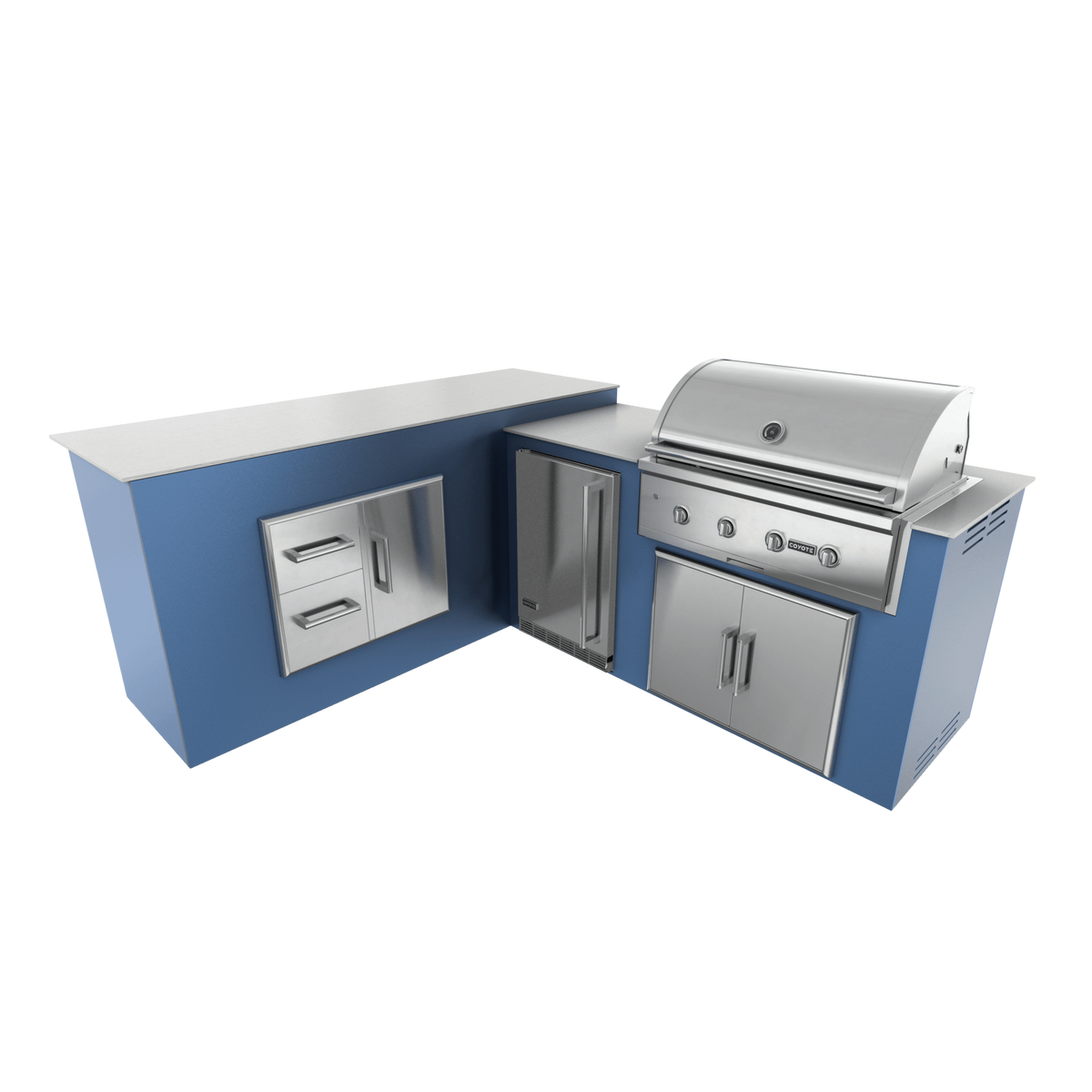 Navy Marine, Double Access Doors - Left, 36" Coyote C Series Grill - Liquid Propane, 36" Coyote C Series Grill - Natural Gas