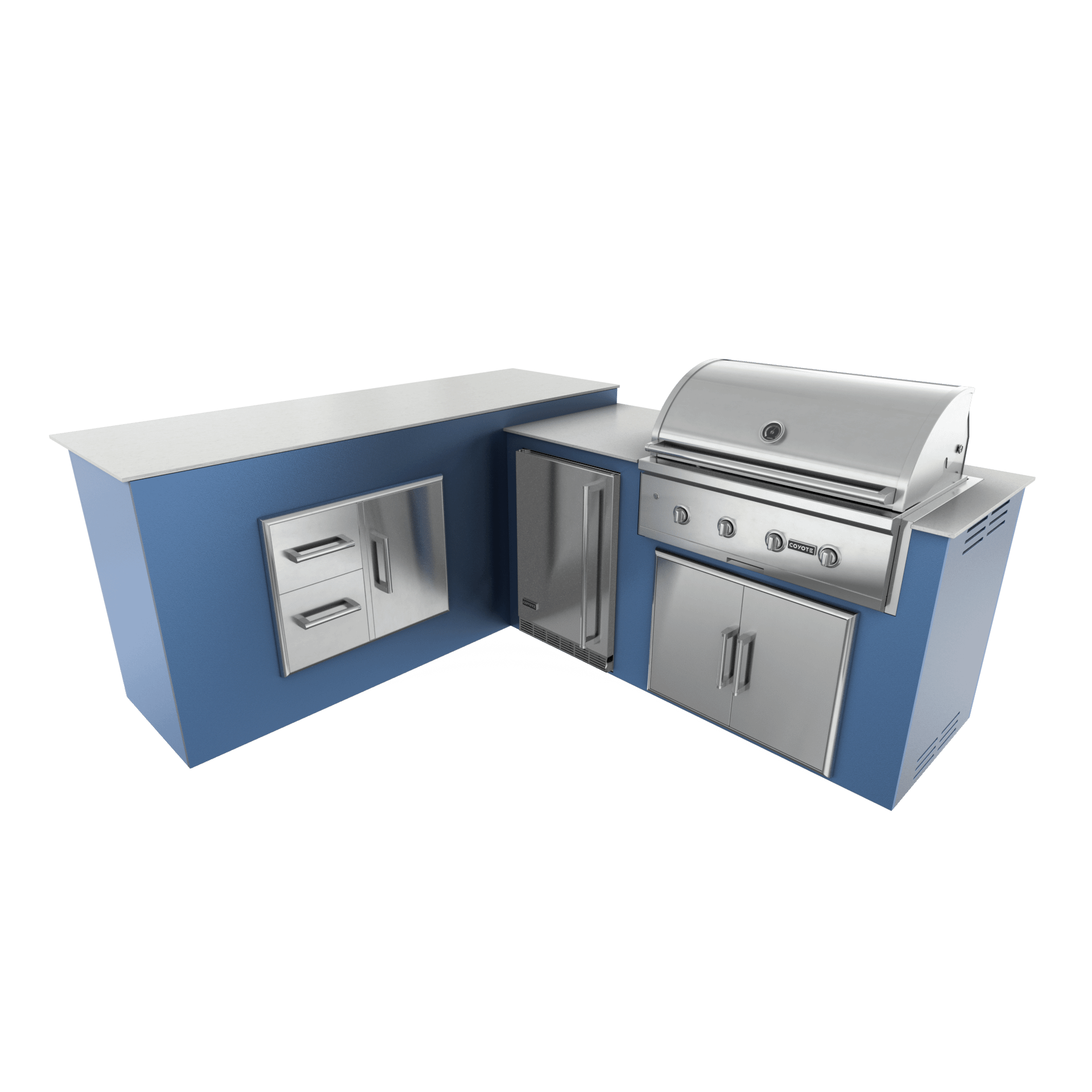 Navy Marine, Double Access Doors - Left, 36" Coyote C Series Grill - Liquid Propane, 36" Coyote C Series Grill - Natural Gas