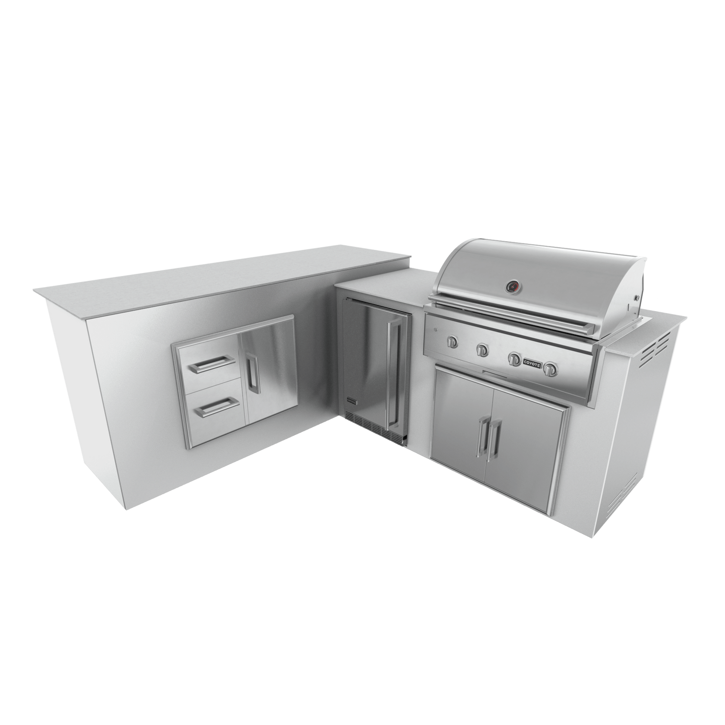 Pure White, Double Access Doors - Left, 36" Coyote C Series Grill - Liquid Propane, 36" Coyote C Series Grill - Natural Gas