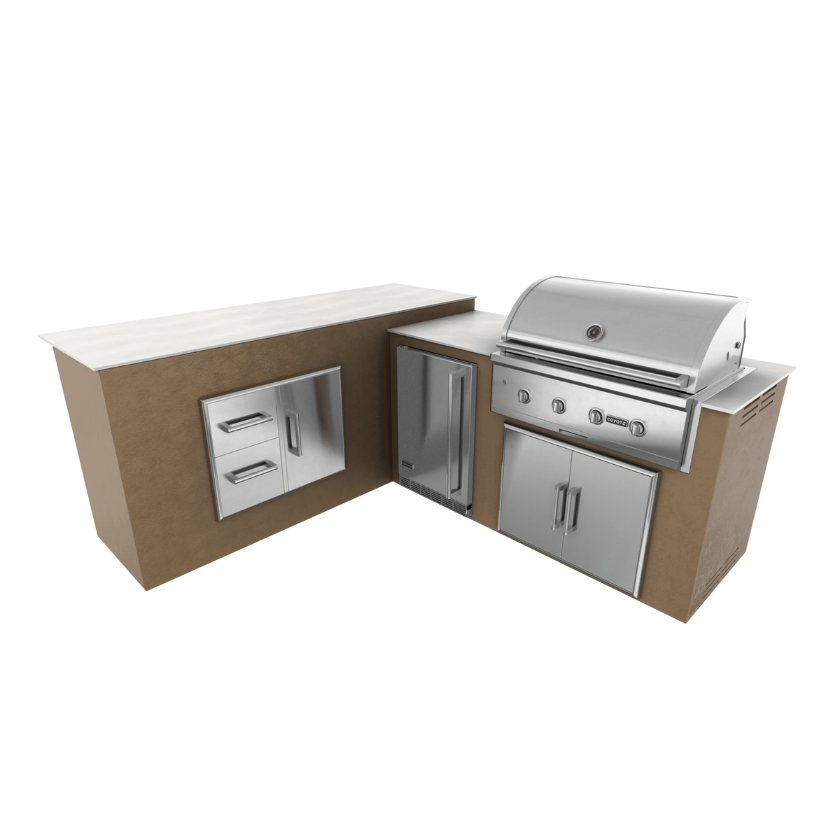Rubbed Bronze, Double Access Doors - Left, 36" Coyote C Series Grill - Liquid Propane, 36" Coyote C Series Grill - Natural Gas