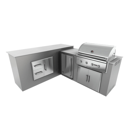 Steel Gray, Double Access Doors - Left, 36" Coyote C Series Grill - Liquid Propane, 36" Coyote C Series Grill - Natural Gas