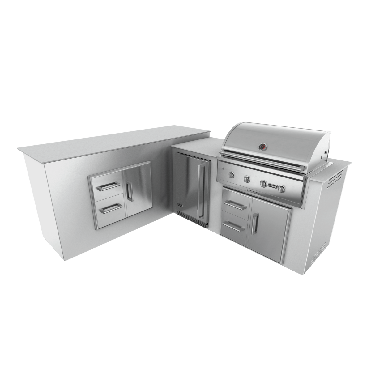 Pure White, Drawer Door Storage - Left, 36" Coyote C Series Grill - Liquid Propane, 36" Coyote C Series Grill - Natural Gas