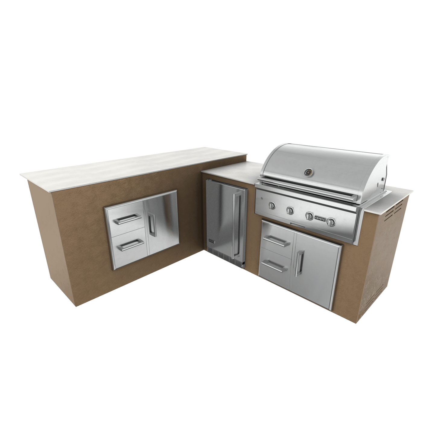 Rubbed Bronze, Drawer Door Storage - Left, 36" Coyote C Series Grill - Liquid Propane, 36" Coyote C Series Grill - Natural Gas