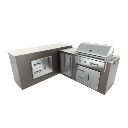 Nordic Gray, Drawer Door Storage - Left, 36" Coyote C Series Grill - Liquid Propane, 36" Coyote C Series Grill - Natural Gas