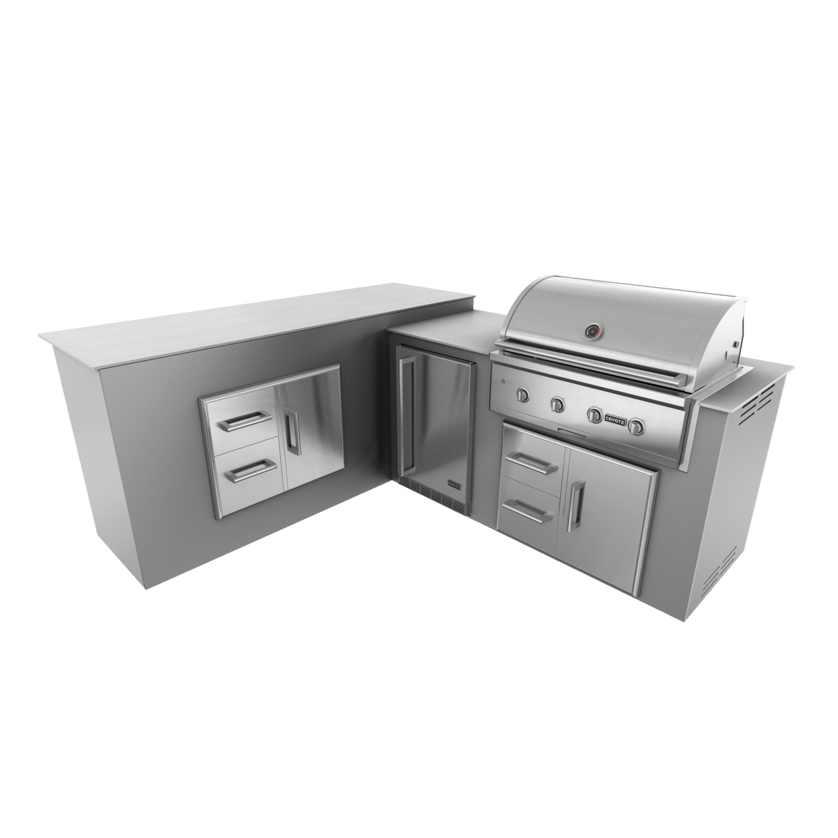 Steel Gray, Drawer Door Storage - Left, 36" Coyote C Series Grill - Liquid Propane, 36" Coyote C Series Grill - Natural Gas