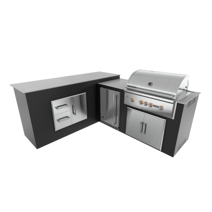 Pitch Black, Double Access Doors - Left, 36" Coyote S Series Grill - Liquid Propane, 36" Coyote S Series Grill - Natural Gas