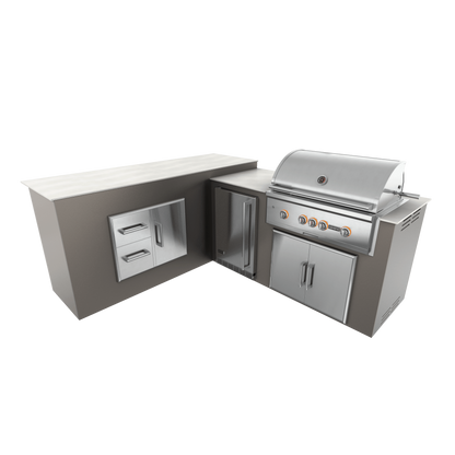 Nordic Gray, Double Access Doors - Left, 36" Coyote S Series Grill - Liquid Propane, 36" Coyote S Series Grill - Natural Gas
