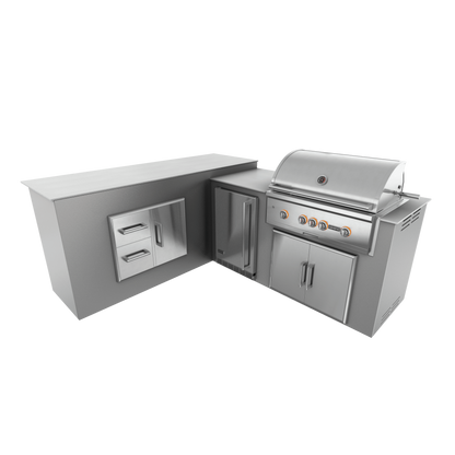 Steel Gray, Double Access Doors - Left, 36" Coyote S Series Grill - Liquid Propane, 36" Coyote S Series Grill - Natural Gas