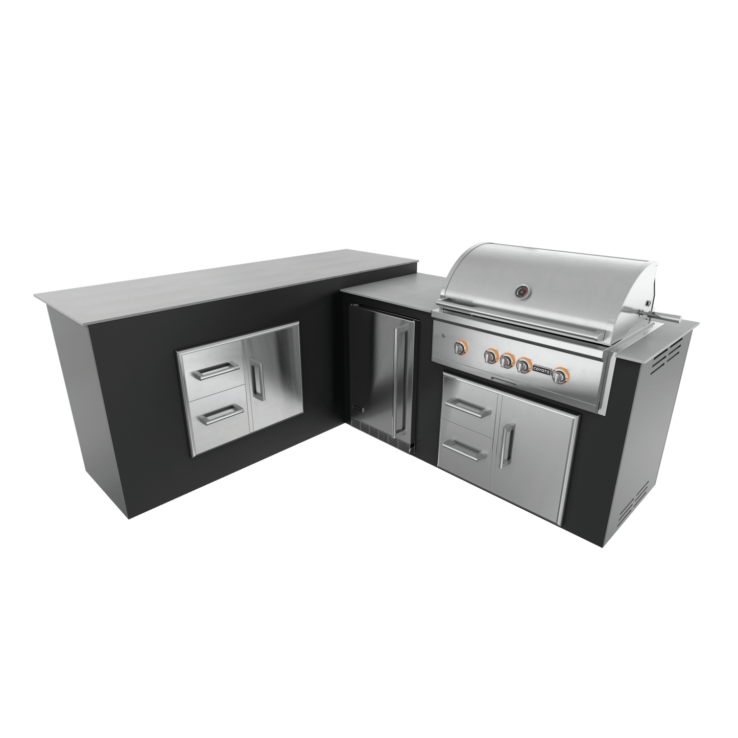 Pitch Black, Drawer Door Storage - Left, 36" Coyote S Series Grill - Liquid Propane, 36" Coyote S Series Grill - Natural Gas
