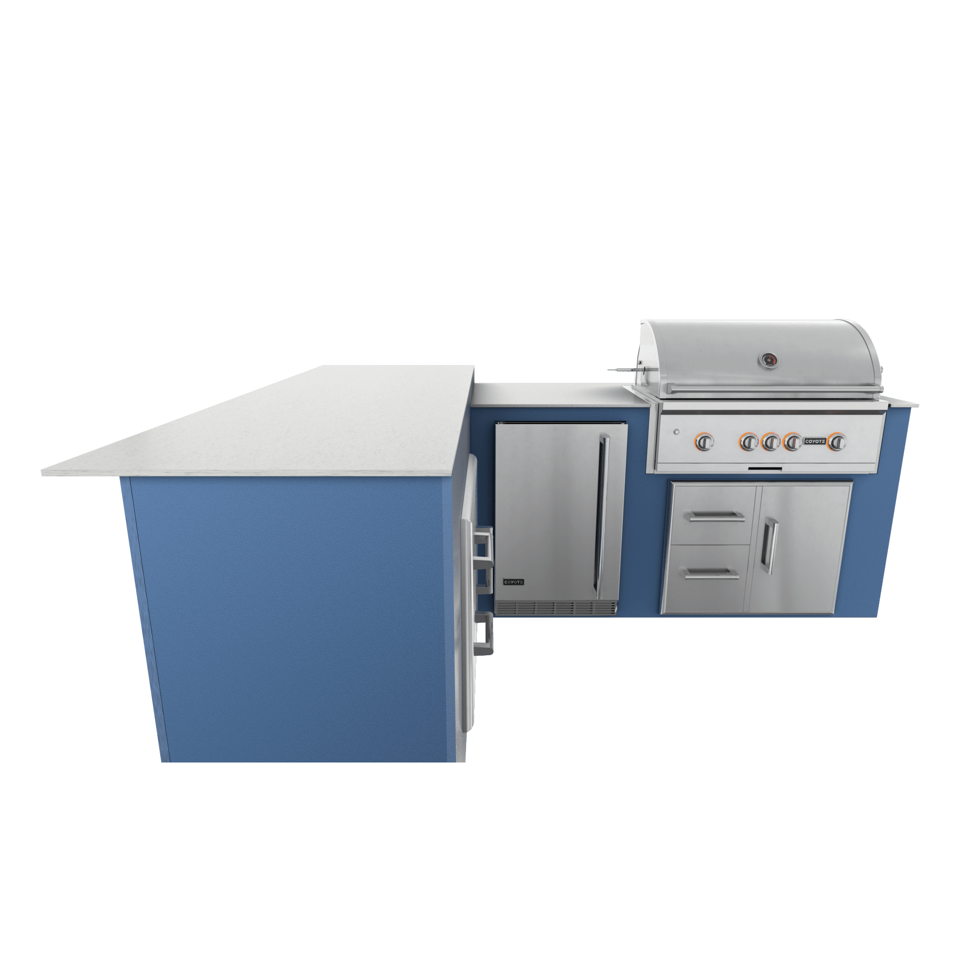 Navy Marine, Drawer Door Storage - Left, 36" Coyote S Series Grill - Liquid Propane, 36" Coyote S Series Grill - Natural Gas