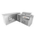 RTA Outdoor Living  M6 L-Shape Refrigeration Island With Storage Bar Island