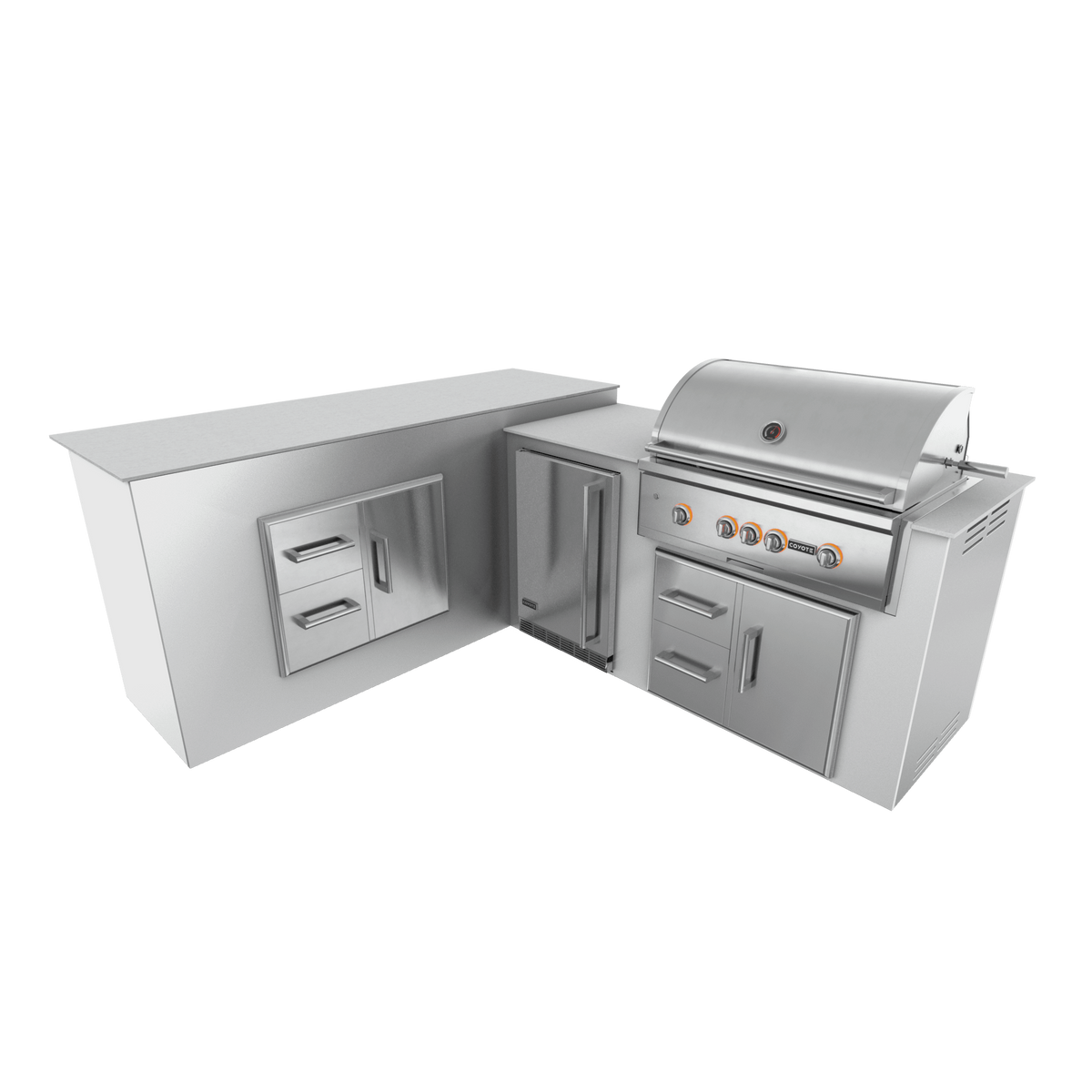 Pure White, Drawer Door Storage - Left, 36" Coyote S Series Grill - Liquid Propane, 36" Coyote S Series Grill - Natural Gas