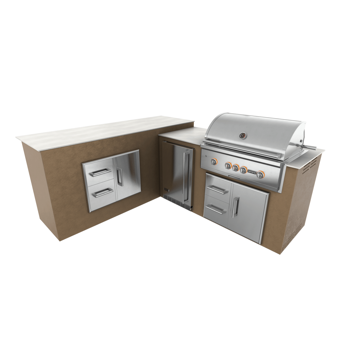 Rubbed Bronze, Drawer Door Storage - Left, 36" Coyote S Series Grill - Liquid Propane, 36" Coyote S Series Grill - Natural Gas