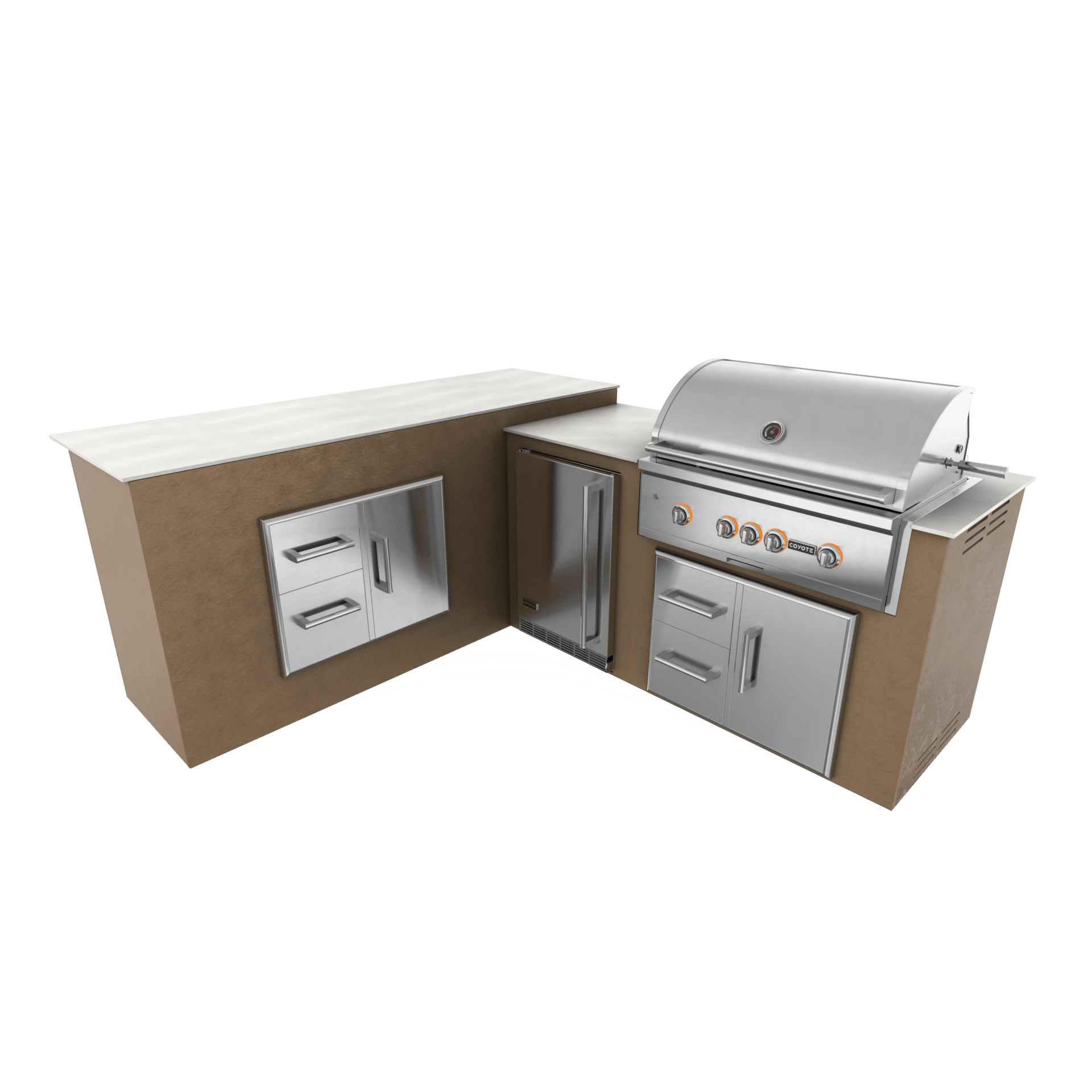 Rubbed Bronze, Drawer Door Storage - Left, 36" Coyote S Series Grill - Liquid Propane, 36" Coyote S Series Grill - Natural Gas