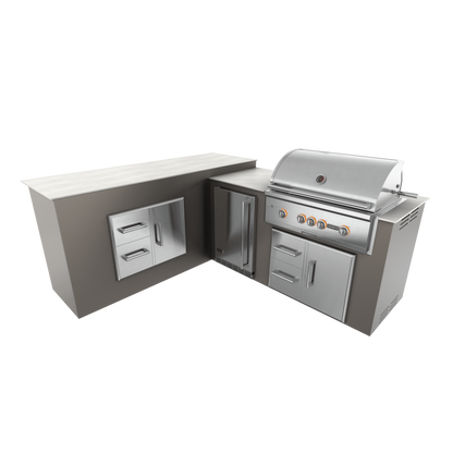Nordic Gray, Drawer Door Storage - Left, 36" Coyote S Series Grill - Liquid Propane, 36" Coyote S Series Grill - Natural Gas