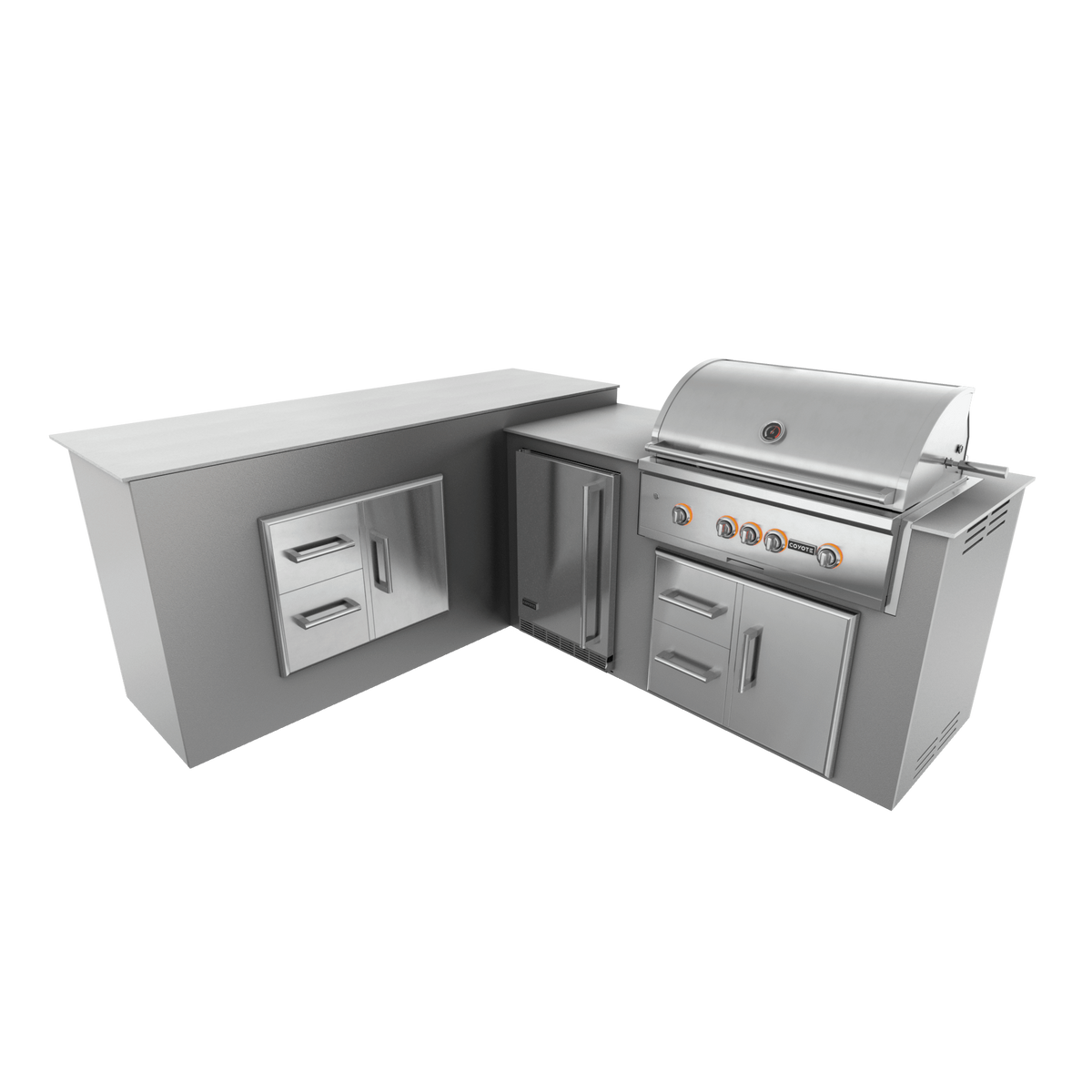 Steel Gray, Drawer Door Storage - Left, 36" Coyote S Series Grill - Liquid Propane, 36" Coyote S Series Grill - Natural Gas