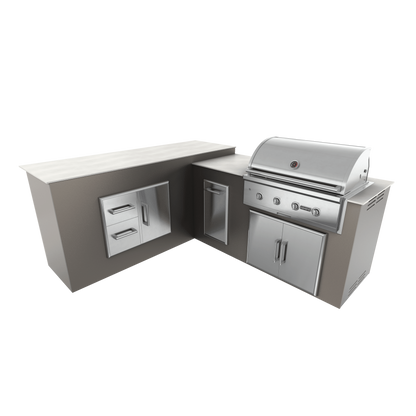 Nordic Gray, Double Access Doors - Left, 36" Coyote C Series Grill - Liquid Propane, 36" Coyote C Series Grill - Natural Gas