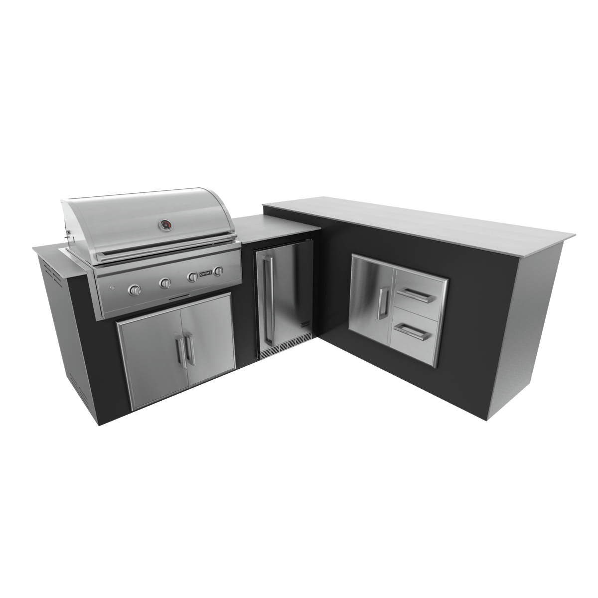 Pitch Black, Double Access Doors - Right, 36" Coyote C Series Grill - Liquid Propane, 36" Coyote C Series Grill - Natural Gas