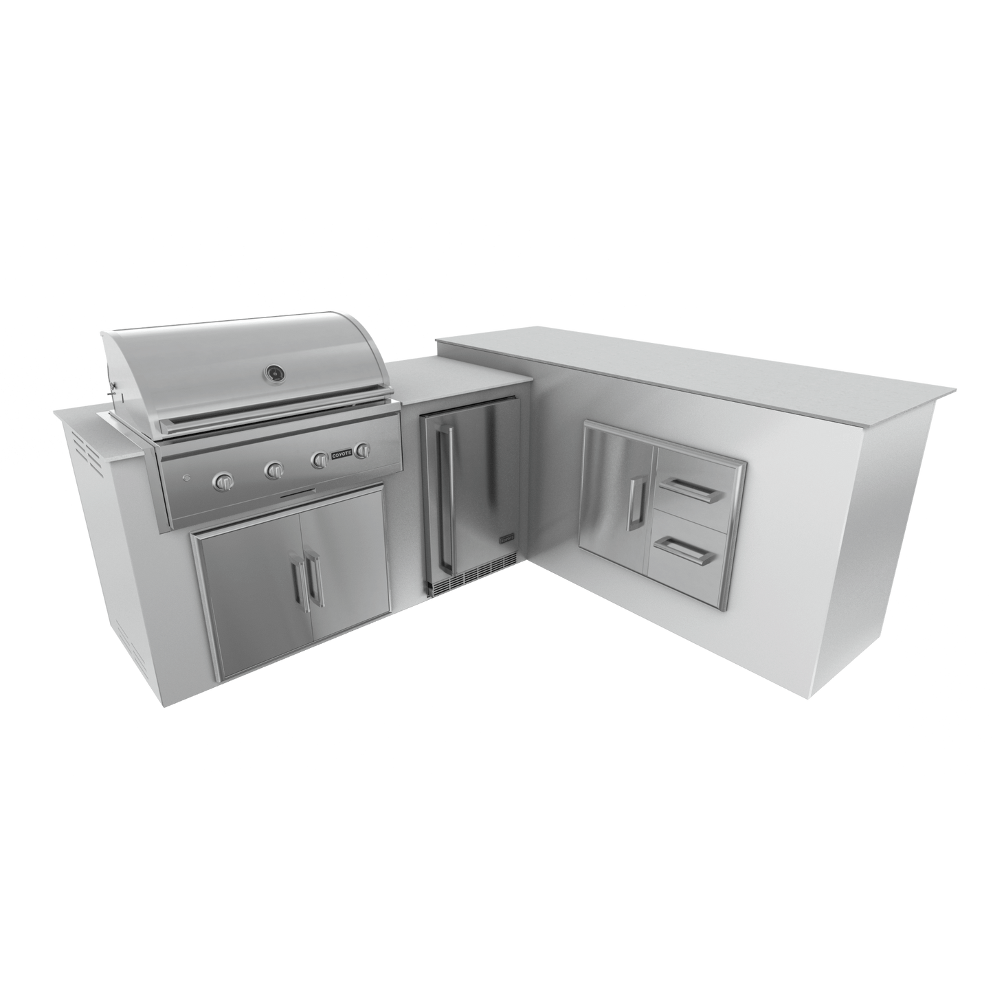 Pure White, Double Access Doors - Right, 36" Coyote C Series Grill - Liquid Propane, 36" Coyote C Series Grill - Natural Gas