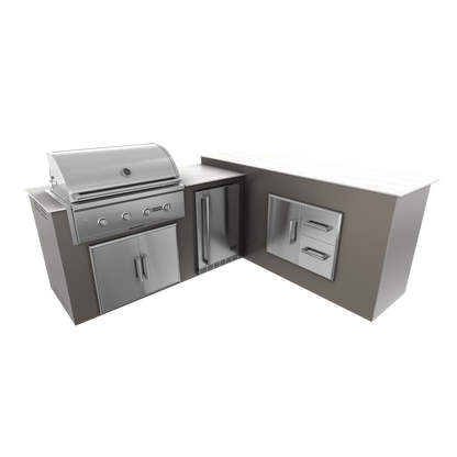 Nordic Gray, Double Access Doors - Right, 36" Coyote C Series Grill - Liquid Propane, 36" Coyote C Series Grill - Natural Gas