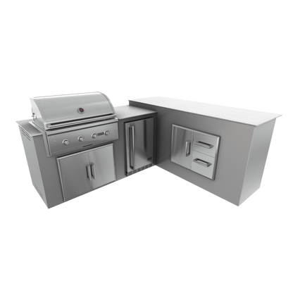 Steel Gray, Double Access Doors - Right, 36" Coyote C Series Grill - Liquid Propane, 36" Coyote C Series Grill - Natural Gas