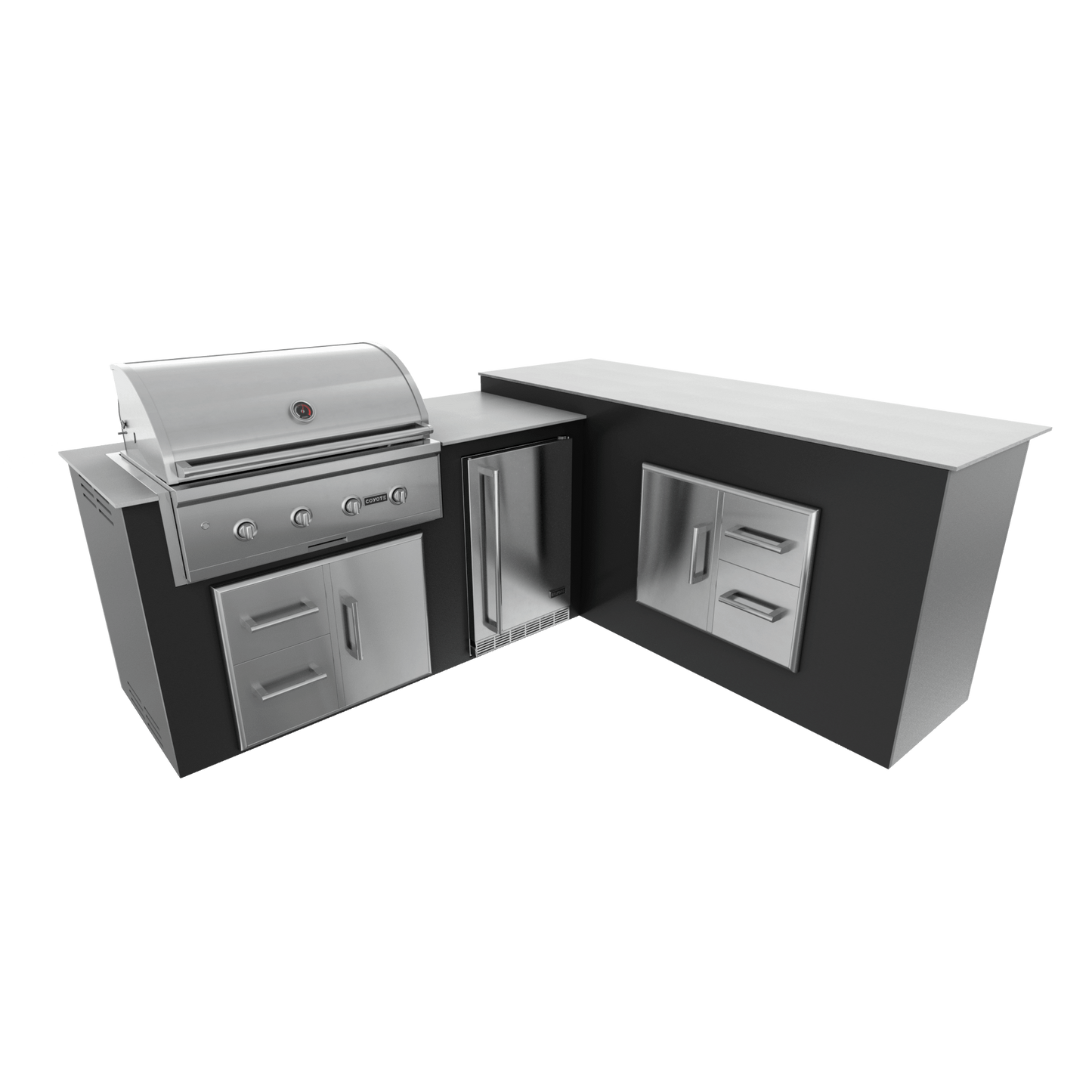 Pitch Black, Drawer Door Storage - Right, 36" Coyote C Series Grill - Liquid Propane, 36" Coyote C Series Grill - Natural Gas
