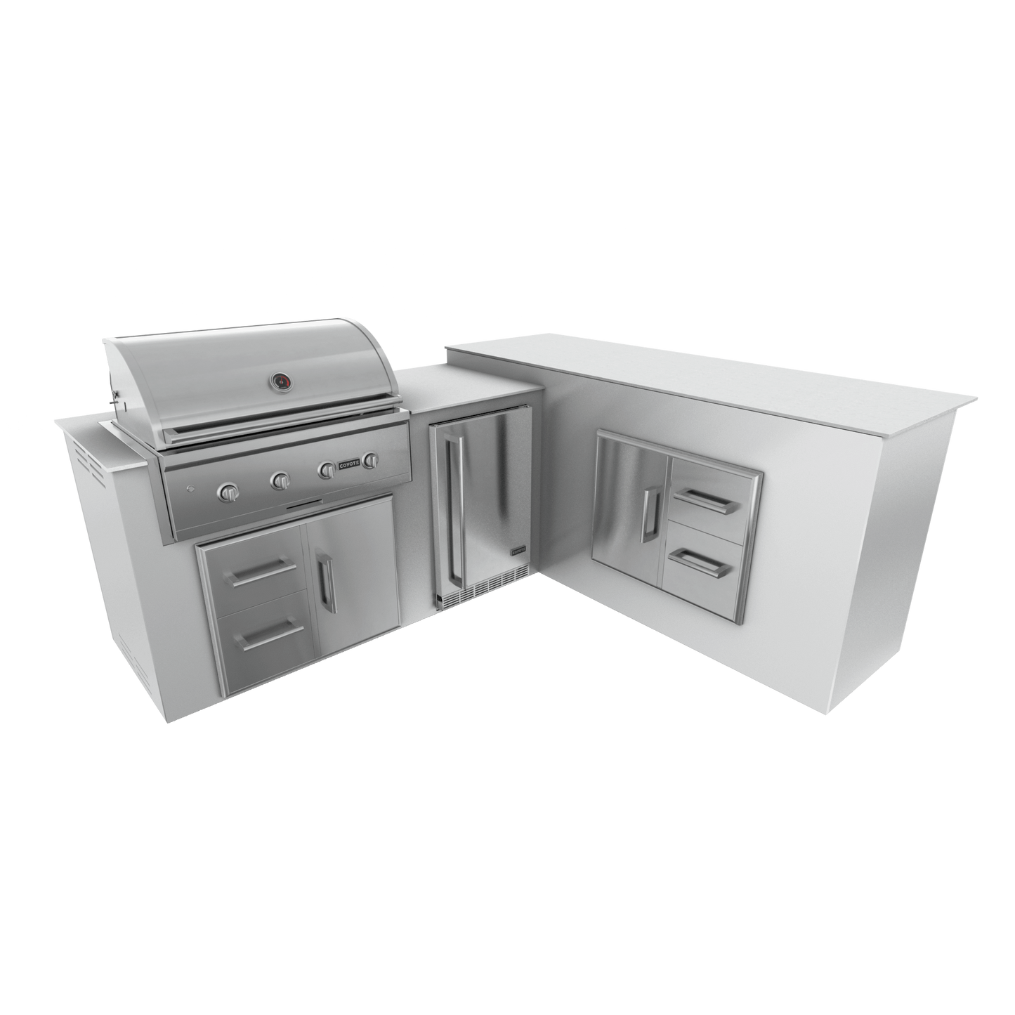 Pure White, Drawer Door Storage - Right, 36" Coyote C Series Grill - Liquid Propane, 36" Coyote C Series Grill - Natural Gas