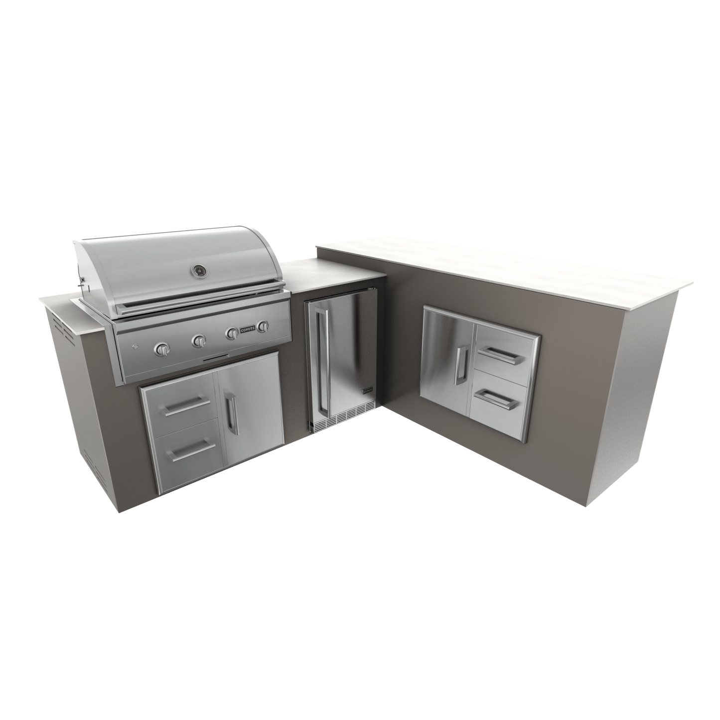 Nordic Gray, Drawer Door Storage - Right, 36" Coyote C Series Grill - Liquid Propane, 36" Coyote C Series Grill - Natural Gas