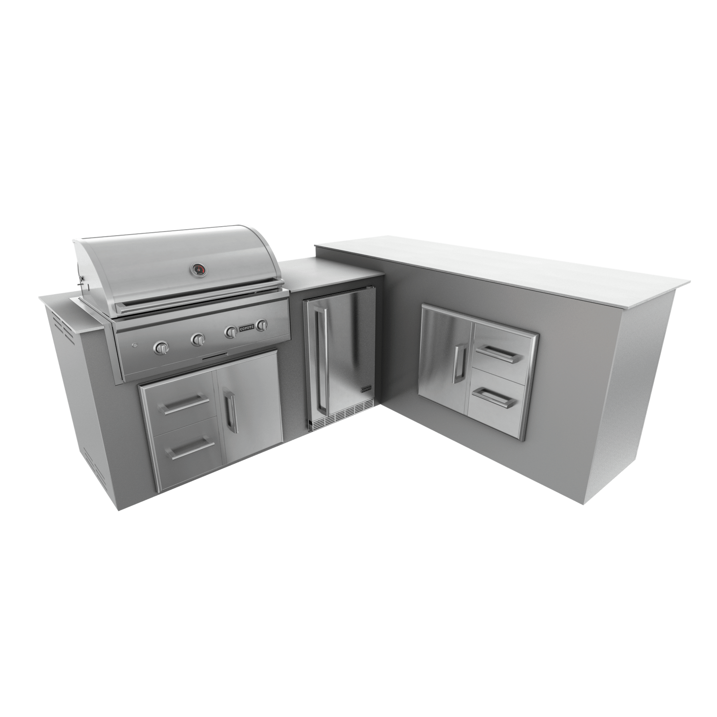 Steel Gray, Drawer Door Storage - Right, 36" Coyote C Series Grill - Liquid Propane, 36" Coyote C Series Grill - Natural Gas