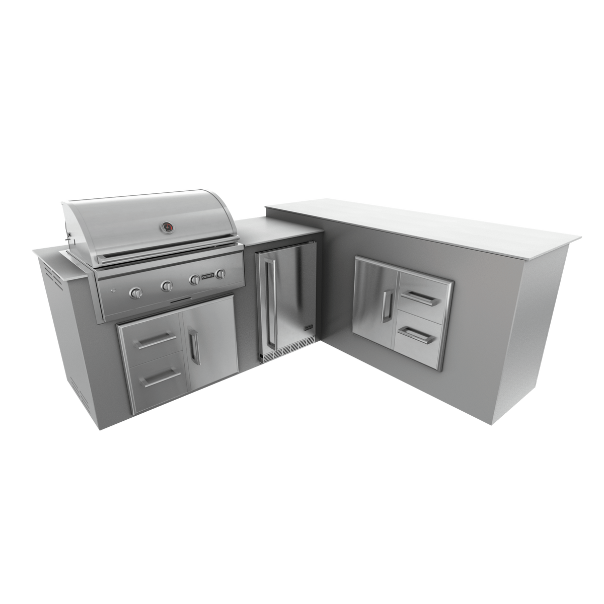 Steel Gray, Drawer Door Storage - Right, 36" Coyote C Series Grill - Liquid Propane, 36" Coyote C Series Grill - Natural Gas