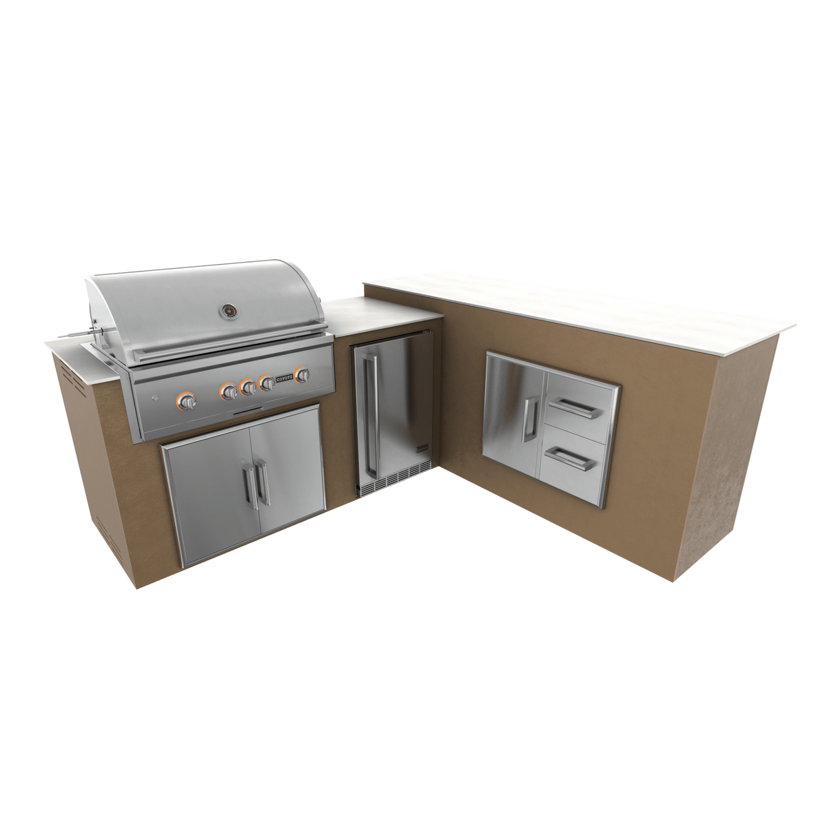 Rubbed Bronze, Double Access Doors - Right, 36" Coyote S Series Grill - Liquid Propane, 36" Coyote S Series Grill - Natural Gas