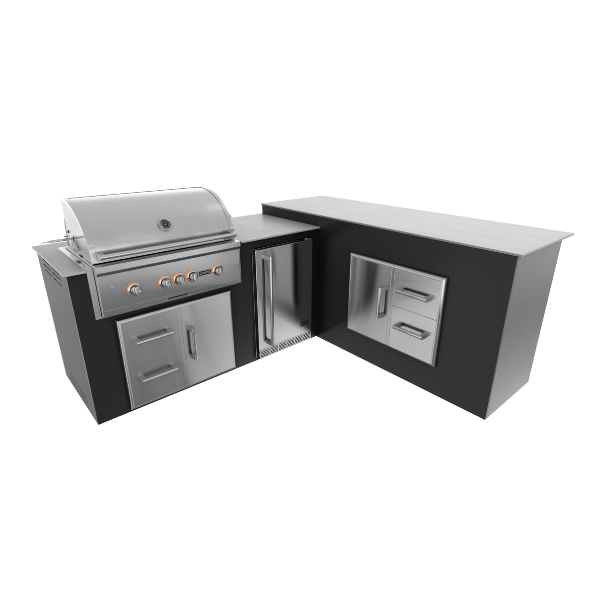 Pitch Black, Drawer Door Storage - Right, 36" Coyote S Series Grill - Liquid Propane, 36" Coyote S Series Grill - Natural Gas