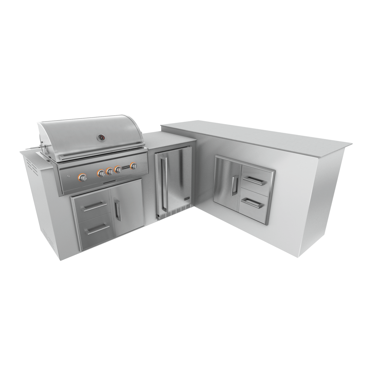 Pure White, Drawer Door Storage - Right, 36" Coyote S Series Grill - Liquid Propane, 36" Coyote S Series Grill - Natural Gas