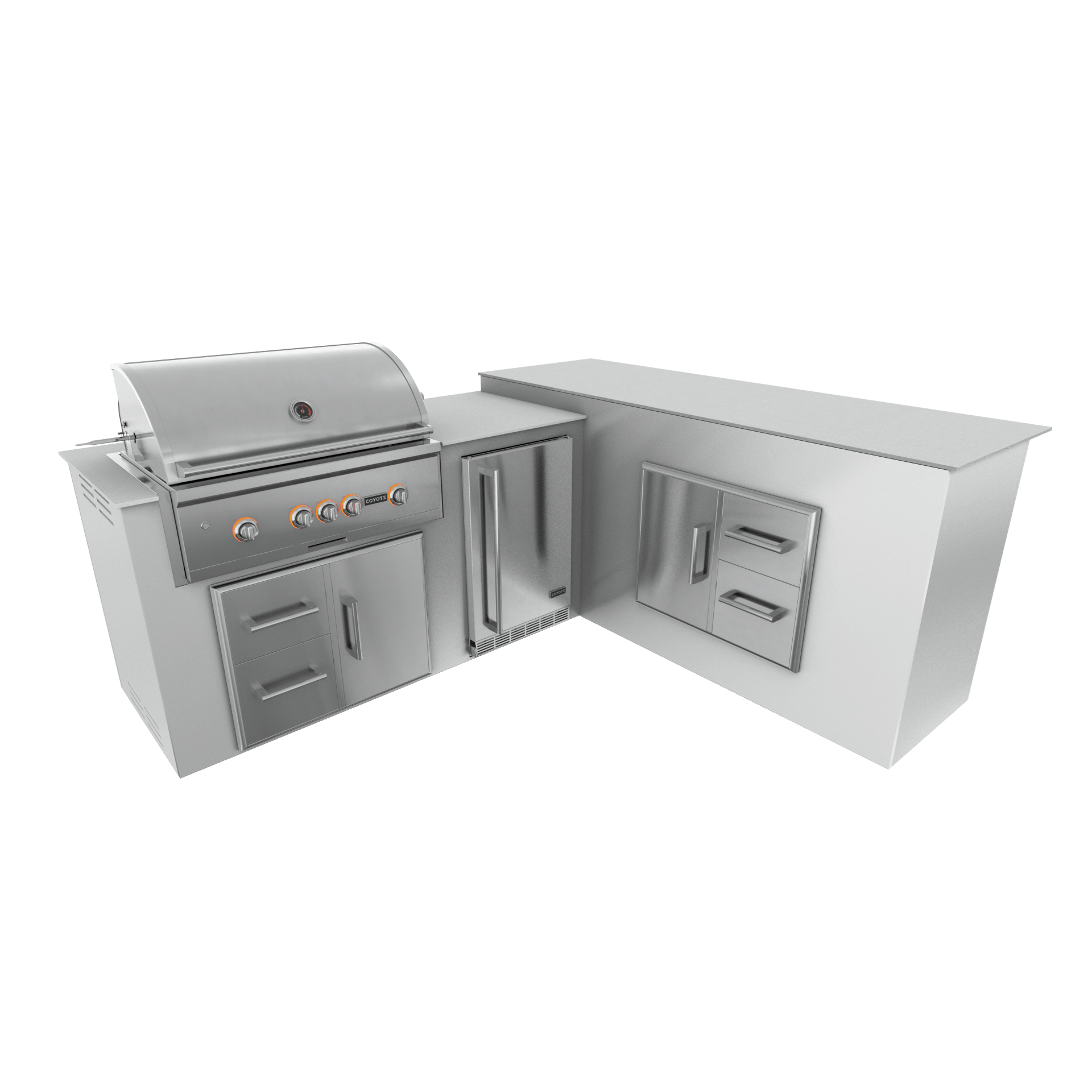 Pure White, Drawer Door Storage - Right, 36" Coyote S Series Grill - Liquid Propane, 36" Coyote S Series Grill - Natural Gas