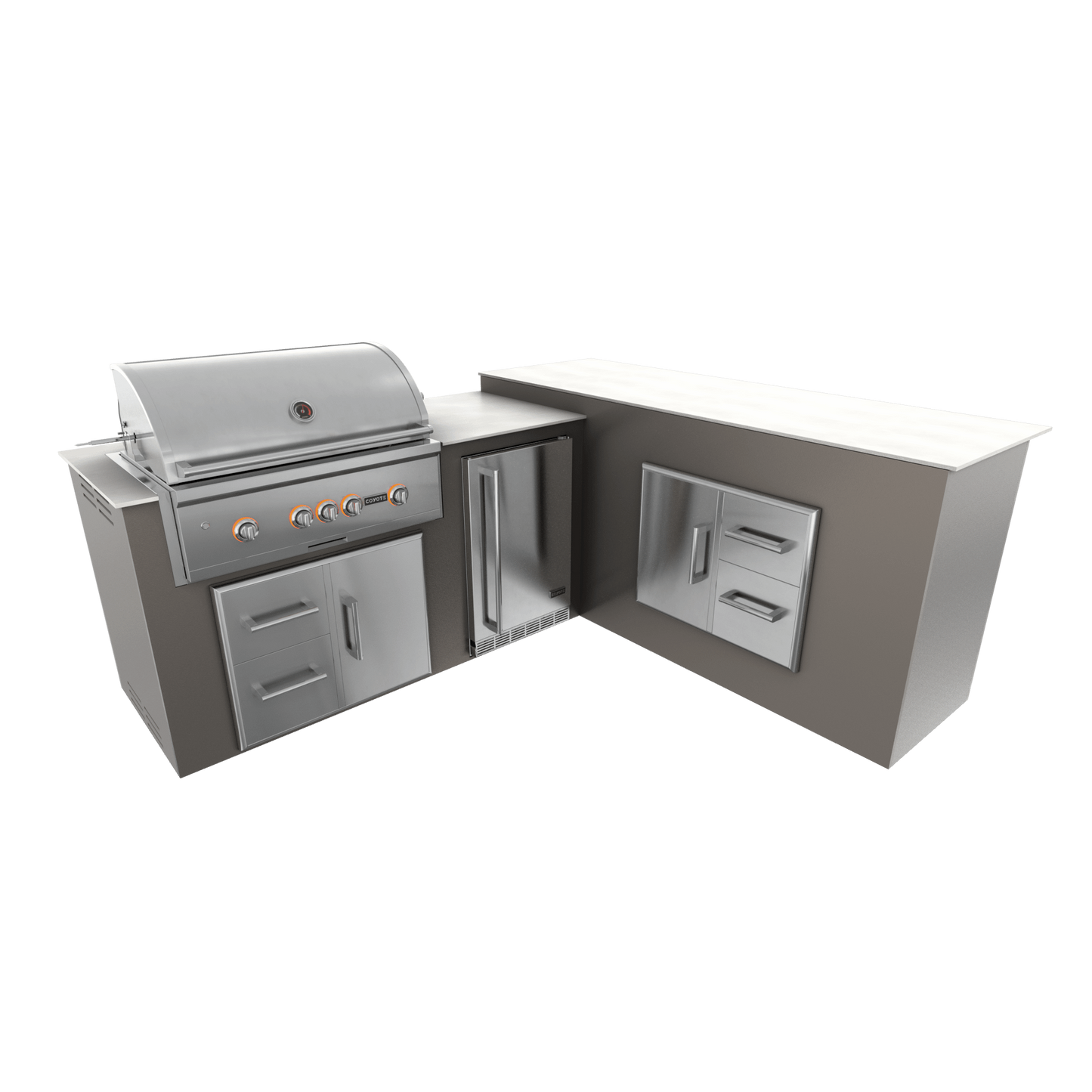 Rubbed Bronze, Drawer Door Storage - Right, 36" Coyote S Series Grill - Liquid Propane, 36" Coyote S Series Grill - Natural Gas