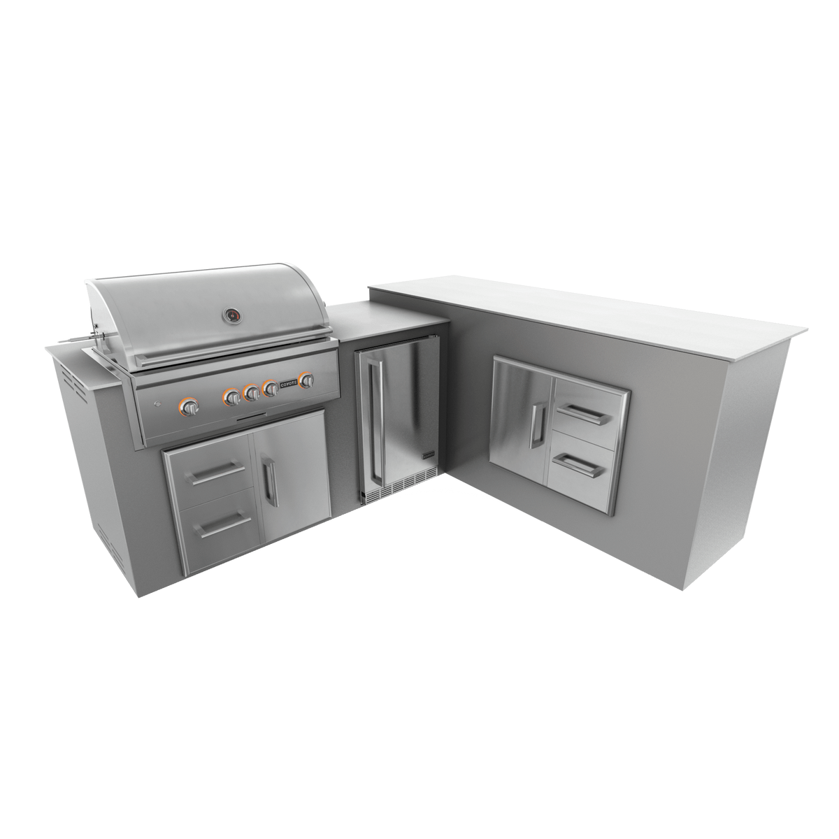 Steel Gray, Drawer Door Storage - Right, 36" Coyote S Series Grill - Liquid Propane, 36" Coyote S Series Grill - Natural Gas