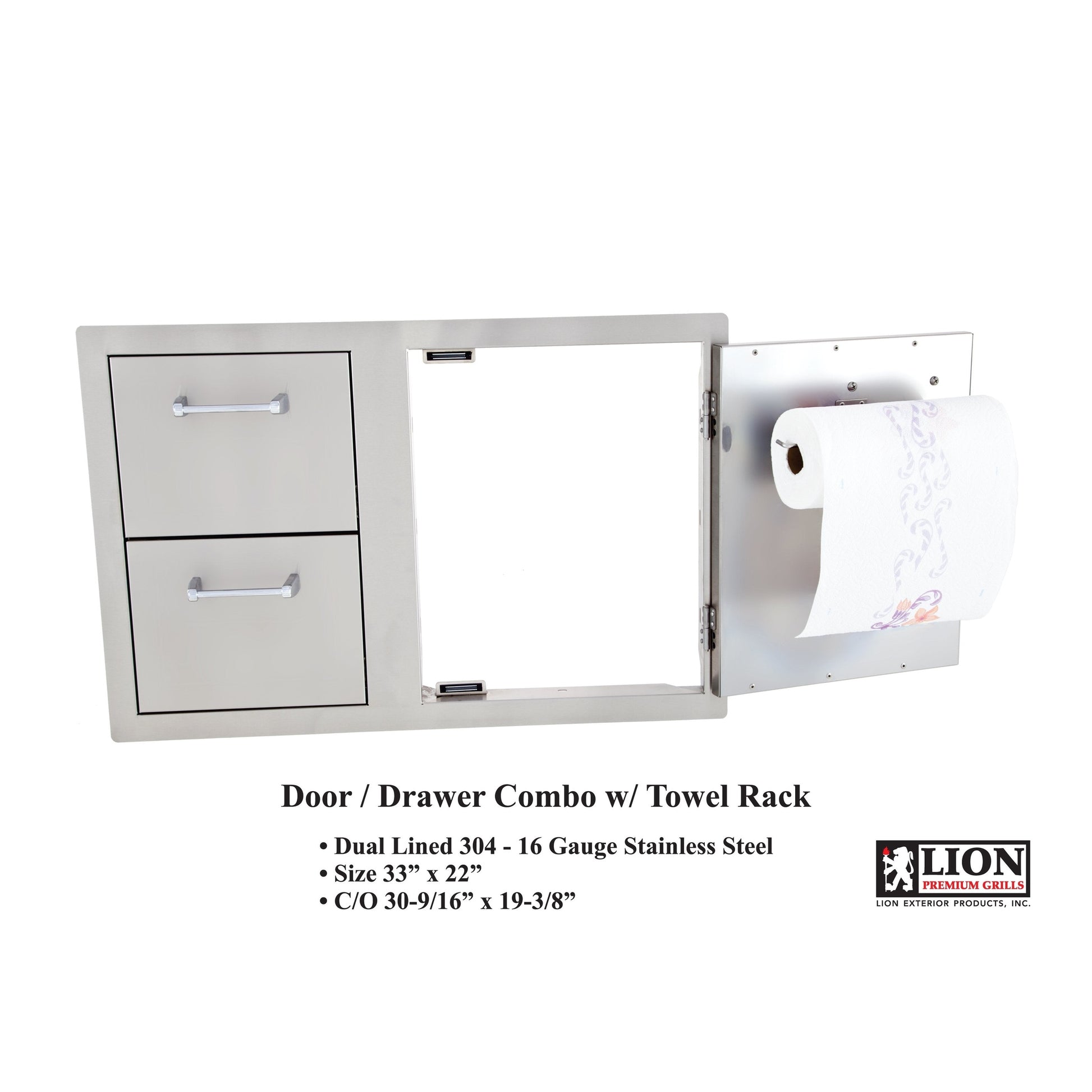 Door and Drawer Combo with Towel Rack